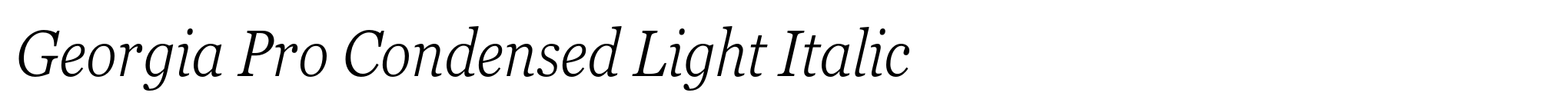 Georgia Pro Condensed Light Italic image